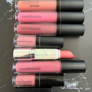 Bareminerals lip set - lipstick, liquid lipstick, lip gloss